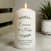 Personalised Botanical Pillar Candle Extra Image 1 Preview